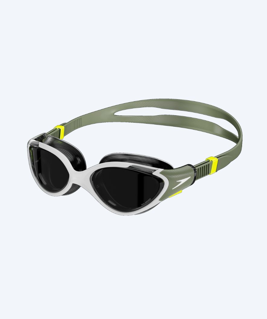Speedo Schwimmbrille für Damen - Biofuse 2.0 - Grün/Weiß (Smoke Scheiben)