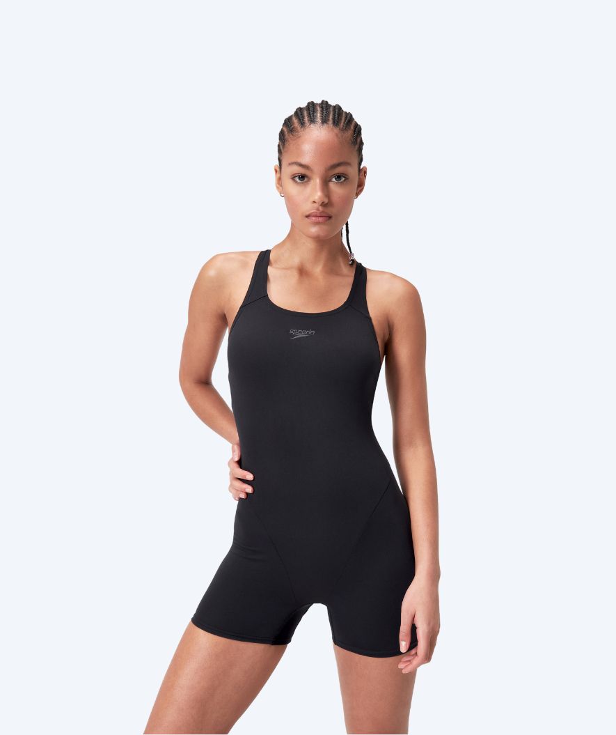 Speedo Badeanzug mit Bein für Damen - Endurance+ - Schwarz