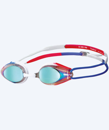 Arena Wettkampf Schwimbrille für Kinder (6-12) - Tracks Mirror - Gold/Blau