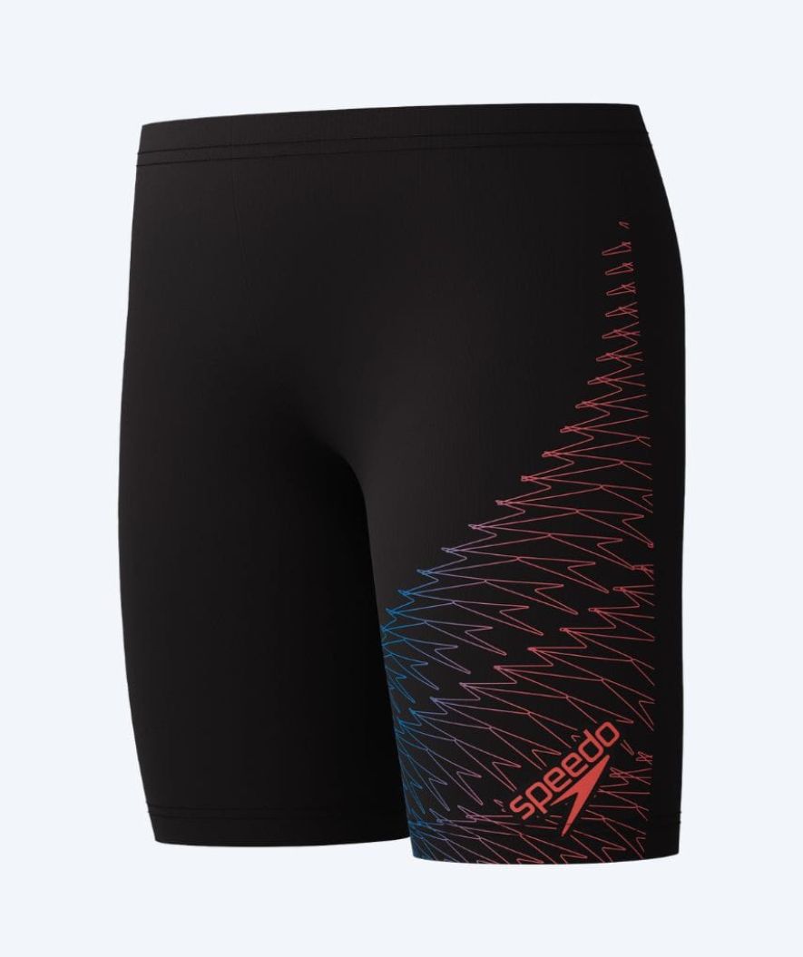 Speedo lange Badehose für Jungen - Medley Logo - Schwarz/Rosa