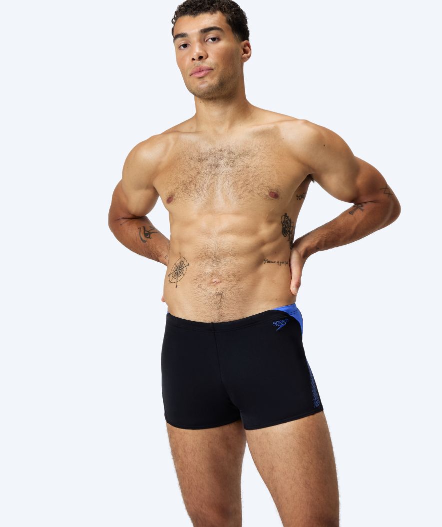 Speedo Aquashorts für Herren - Hyperboom Splice - Schwarz/Blau