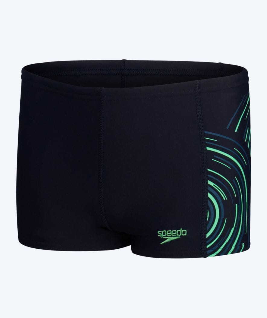 Speedo Aquashorts für Jungen - Plastisol Placement - Svart/grün