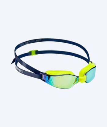 Aquasphere Wettkampf-Schwimbrille - Xceed A1 - Gelb/donkerblau (Mirror Scheiben)