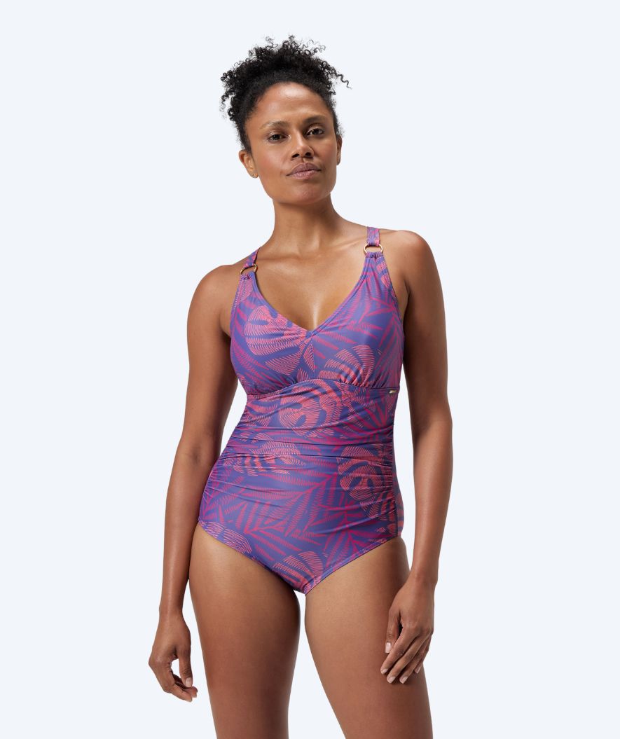 Speedo Badeanzug für Damen - Shaping Printed - Lila/orange