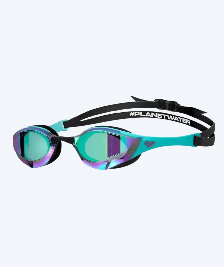 Arena Elite Schwimmbrillen - Cobra Edge SWIPE Mirror - Schwarz/Türkis