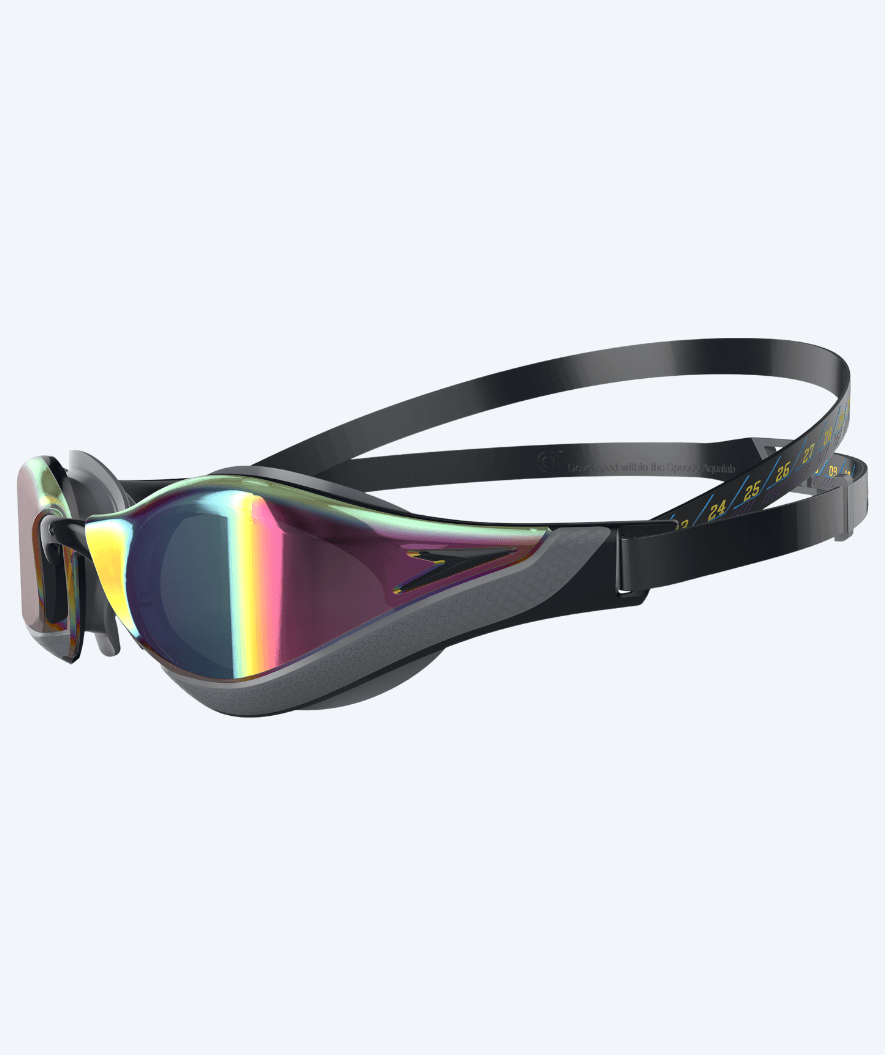 Speedo Elite Schwimmbrillen - Fastskin Pure Focus Mirror - Grau/gold (Mirror Scheiben)