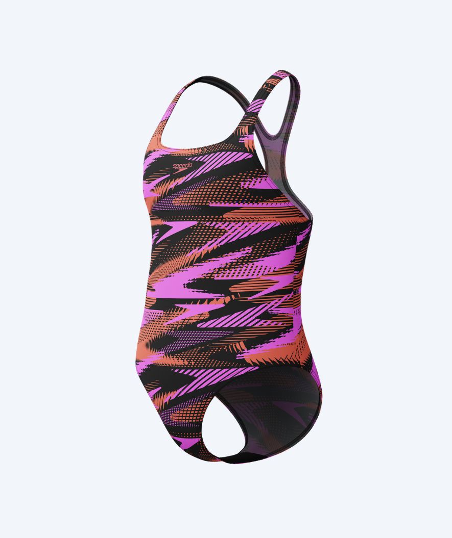 Speedo Badeanzug für Mädchen - Hyperboom Allover Medalist - Rosa/orange