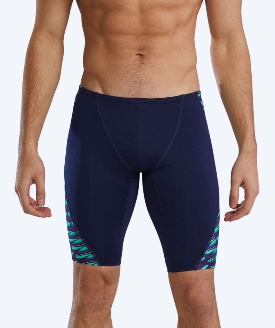 TYR lange Badehose für Herren - Evolved Blade Splice - Dunkelblau/Grün