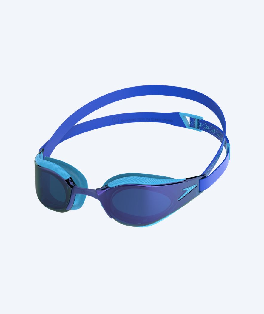 Speedo Wettkampf Schwimbrille für Kinder (6-14) - Fastskin Hyper Elite Mirror - Blau