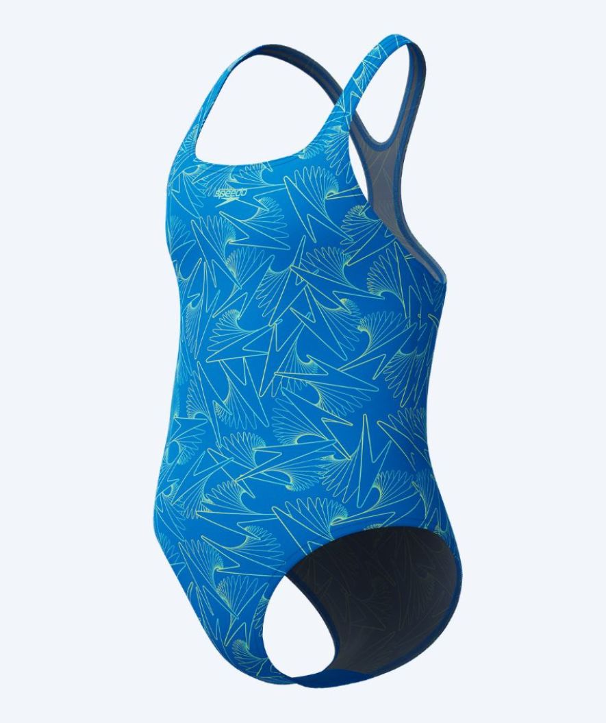 Speedo Badeanzug für Mädchen - Hyperboom Allover Medalist - Blau/grün