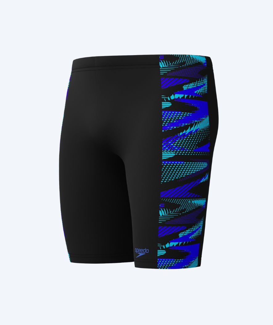 Speedo lange Badehose für Herren - Hyperboom Panel - Schwarz/Dunkelblau