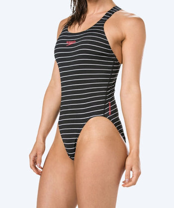 Speedo Badeanzug für Damen - Endurance Medalist - Schwarz/weiß