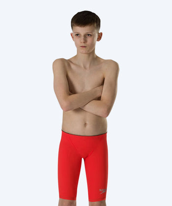 Speedo Wettkampf Badehose für Jungen - LZR Element - Rot/silber (Limited)