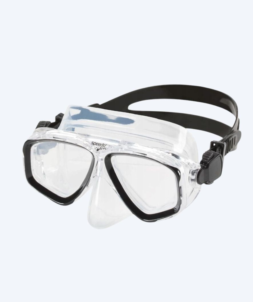 Speedo Tauchmaske für Erwachsene - Adventure - Schwarz/Klar