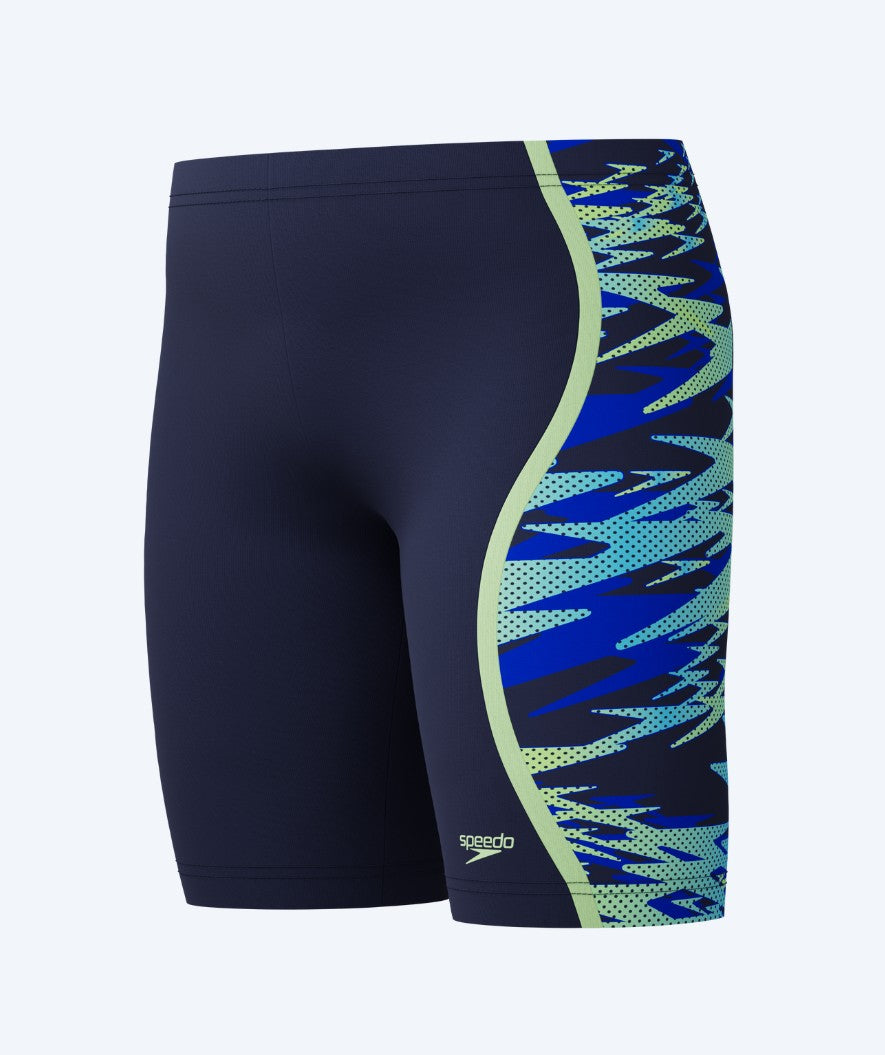 Speedo lange Badehose für Jungen - Hyperboom Splice - Donkerblau/Grün