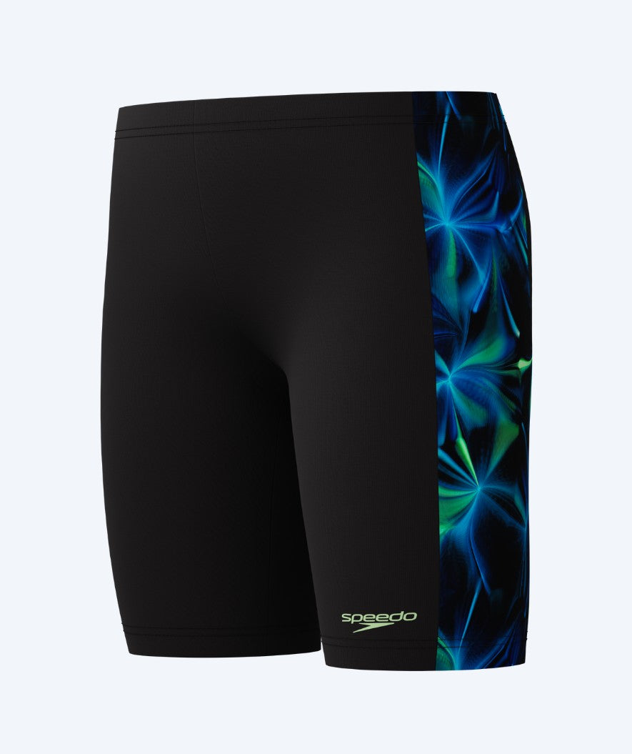 Speedo lange Badehose für Jungen - Print Panel - Schwarz/Grün