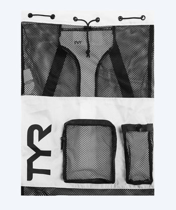 TYR Netzbeutel zum Schwimmen - Big Mesh Mummy 40L - Weiss/Schwarz