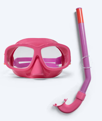 Watery Combo Schnorchelset für Kinder (4-10) - Wyre - Hellrosa/Lila