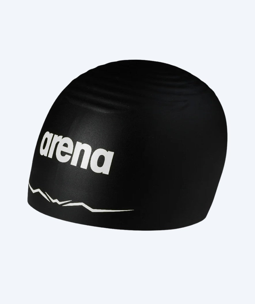 Arena Wettkampf Badekappe - Aquaforce Wave Cap - Schwarz/Weiß