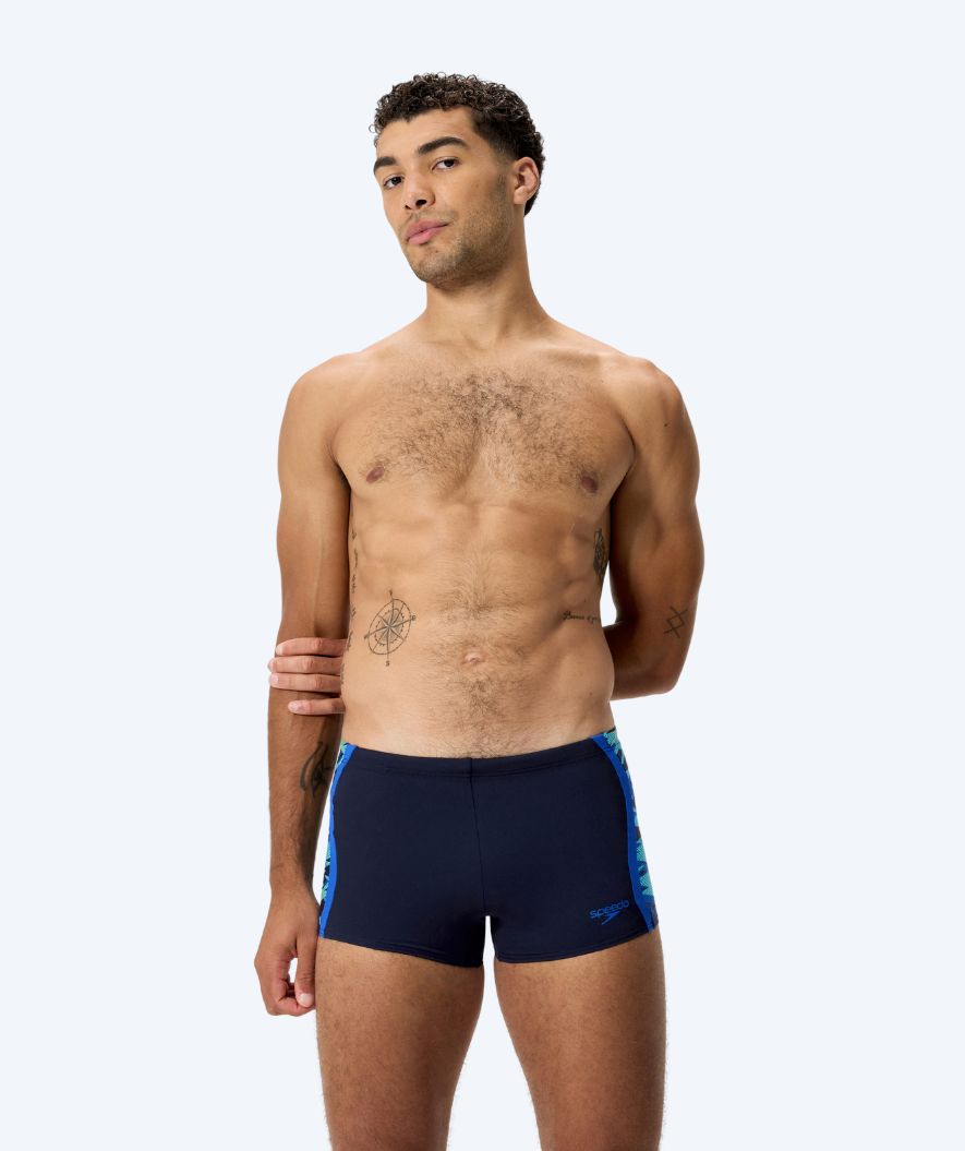 Speedo Aquashorts für Herren - Hyperboom Splice - Dunkelblau/Hellblau
