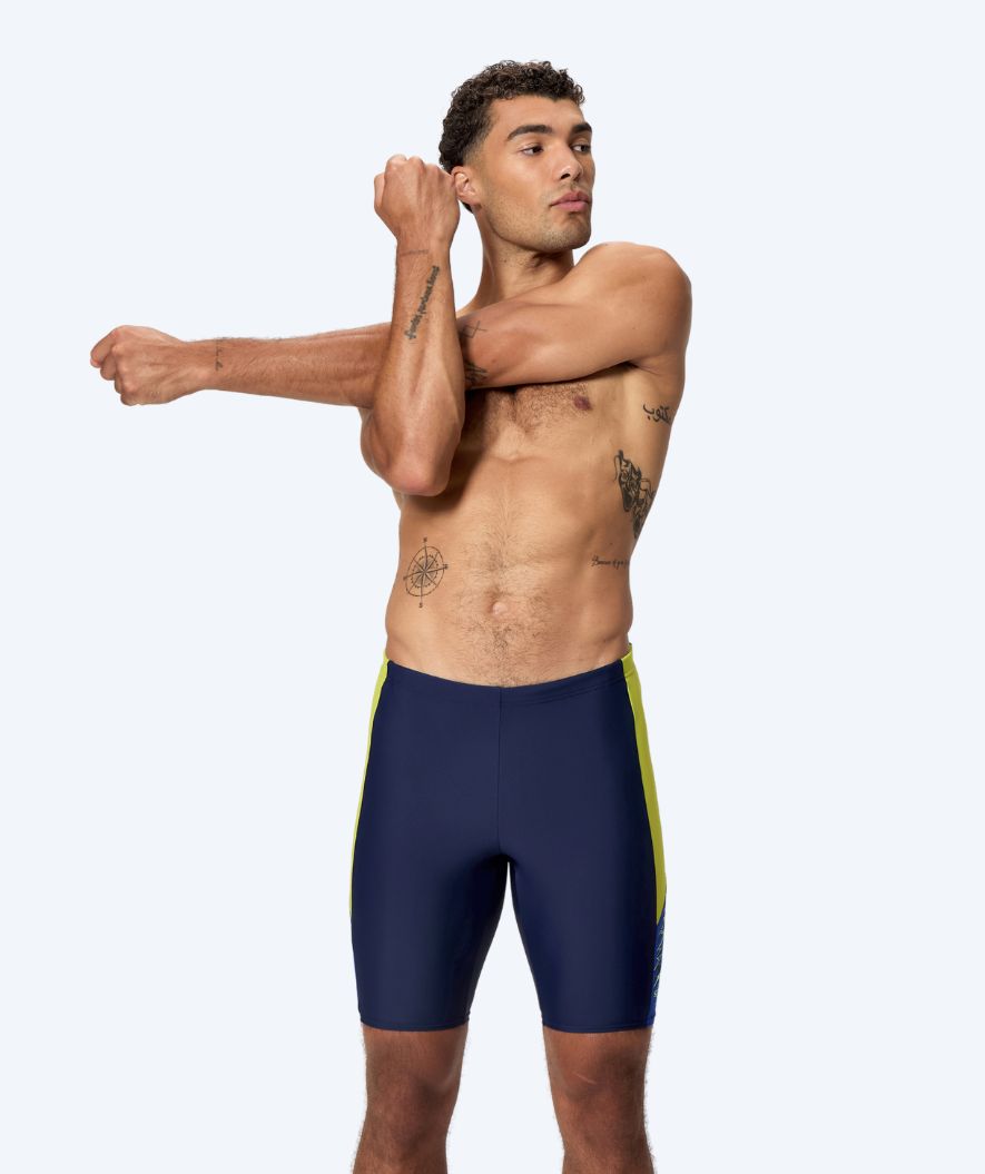 Speedo lange Badehose für Herren - Dive - Dunkelblau/Gelb