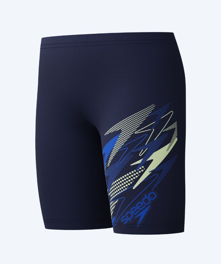 Speedo lange Badehose für Jungen - Medley Logo - Dunkelblau/Blau