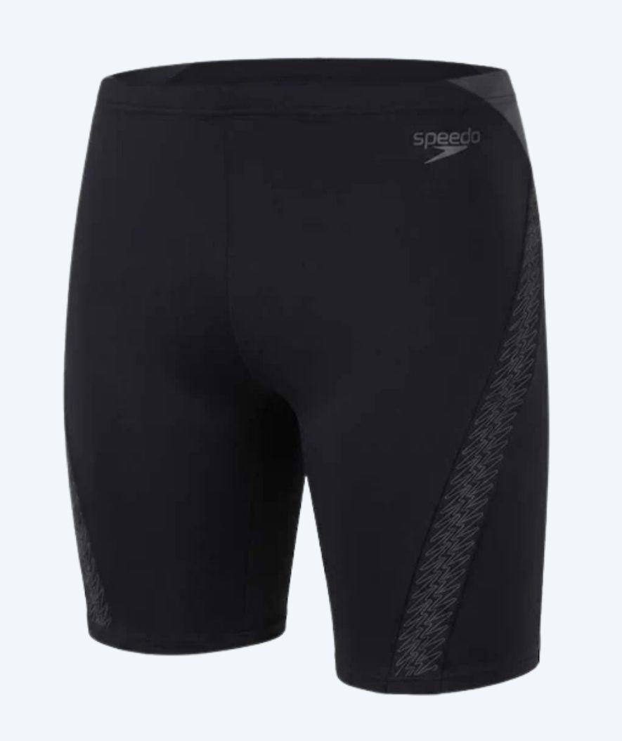 Speedo lange Badehose für Herren - Hyperboom Splice - Schwarz/Grau