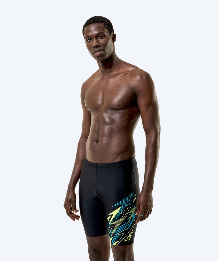 Speedo lange Badehose für Herren - Medley Logo - Schwarz/Grün