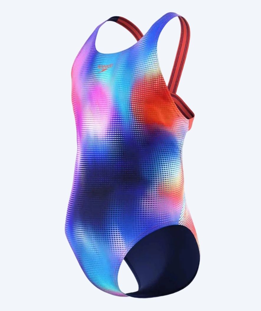 Speedo Badeanzug für Mädchen - Print Leaderback - Mehrfarbig/Lila