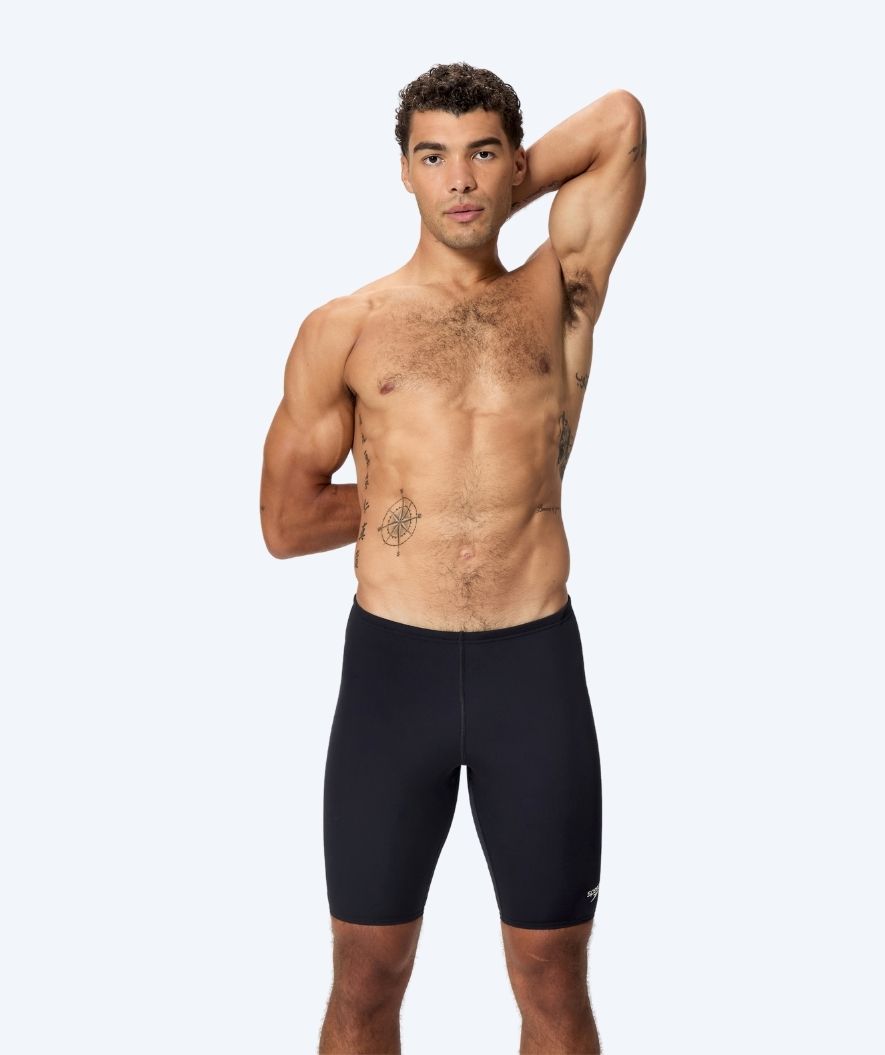 Speedo lange Badehose für Herren - Endurance Logo - Schwarz