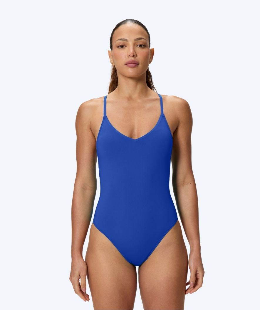 Speedo Badeanzug für Damen - Solid V-Neck - Blau