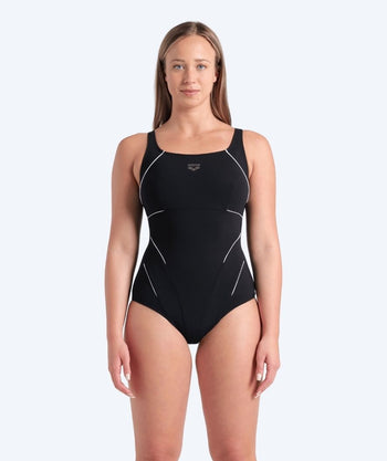 Arena Badeanzug mit Einlagen für Damen - Jewel - Schwarz/Weiss