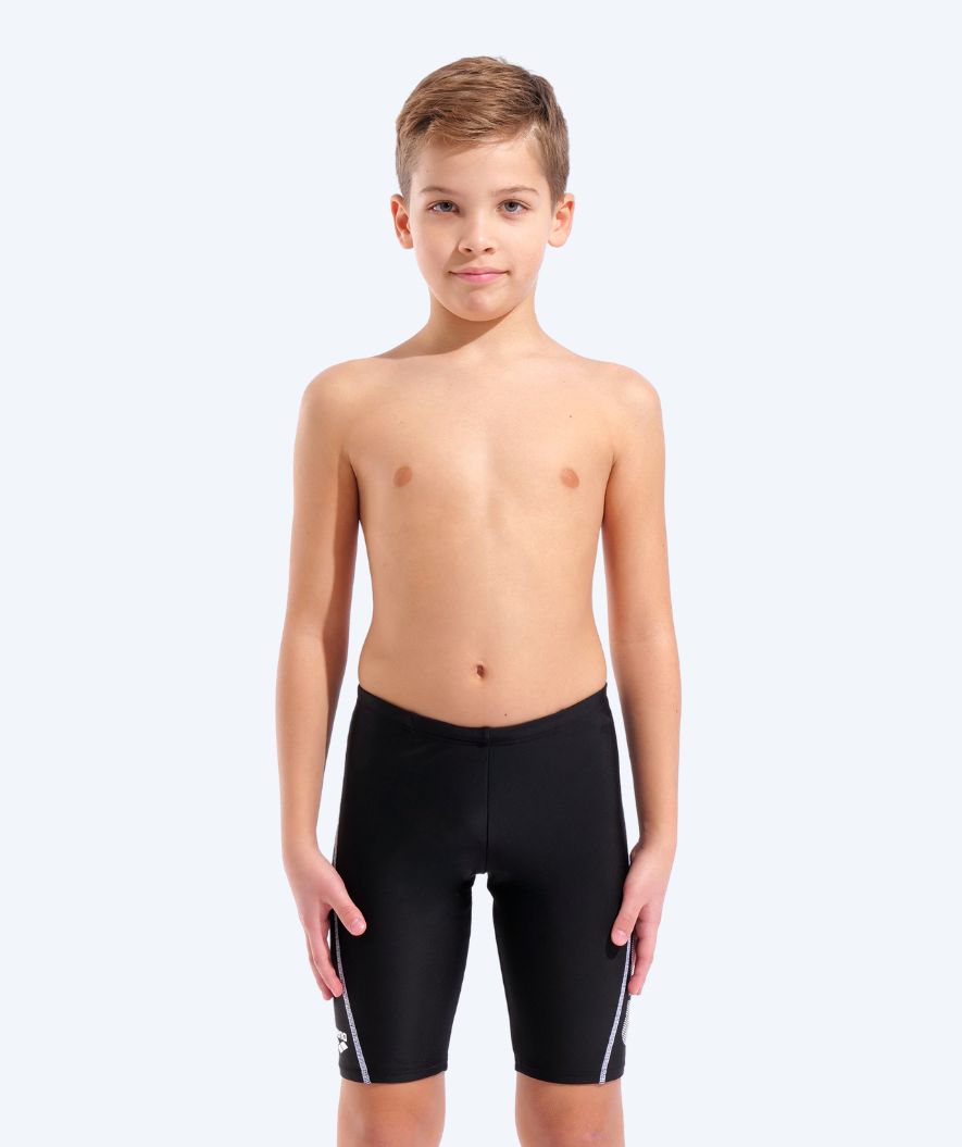 Arena lange Badehose für Jungen - Logo - Schwarz/Weiss