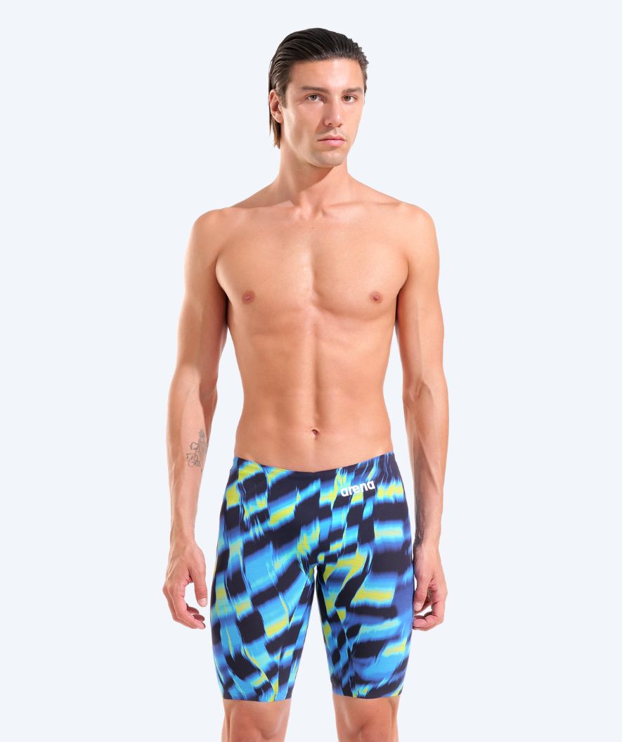 Arena Wettkampf Badehose für Herren - Carbon Air 3 - Grün/Dunkelblau (Limited 2026)