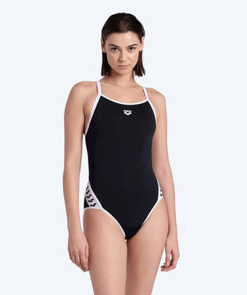 Arena Badeanzug für Damen - Icons Super Fly - Schwarz/Weiß