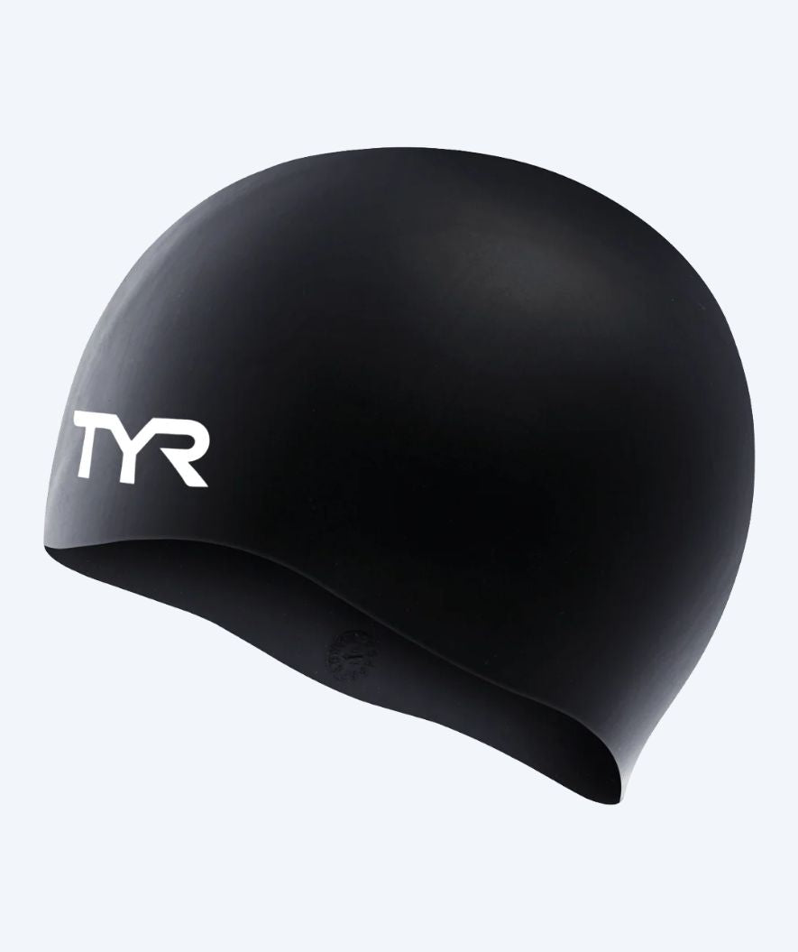 TYR Badekappe für Junioren (8-16) - Silicone - Schwarz