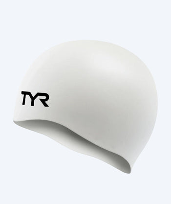 TYR Badekappe für Junioren (8-16) - Silicone - Weiß