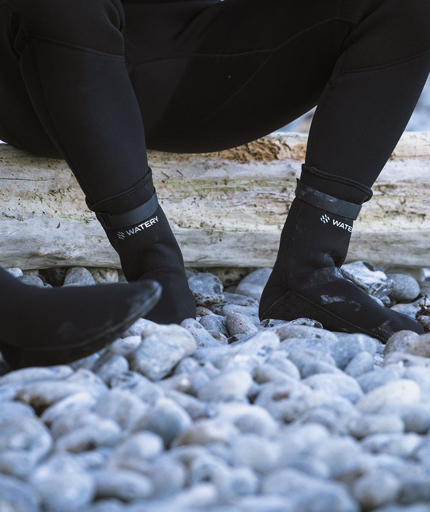 Watery Neoprensocken für Freiwasser - Reptile (3 mm) - Schwarz