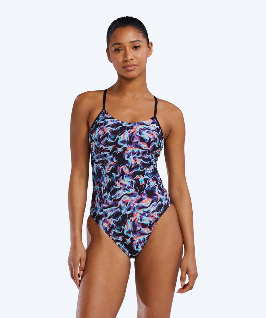 TYR Badeanzug für Damen - Durafast Energia Cutoutfit - Blau/orange