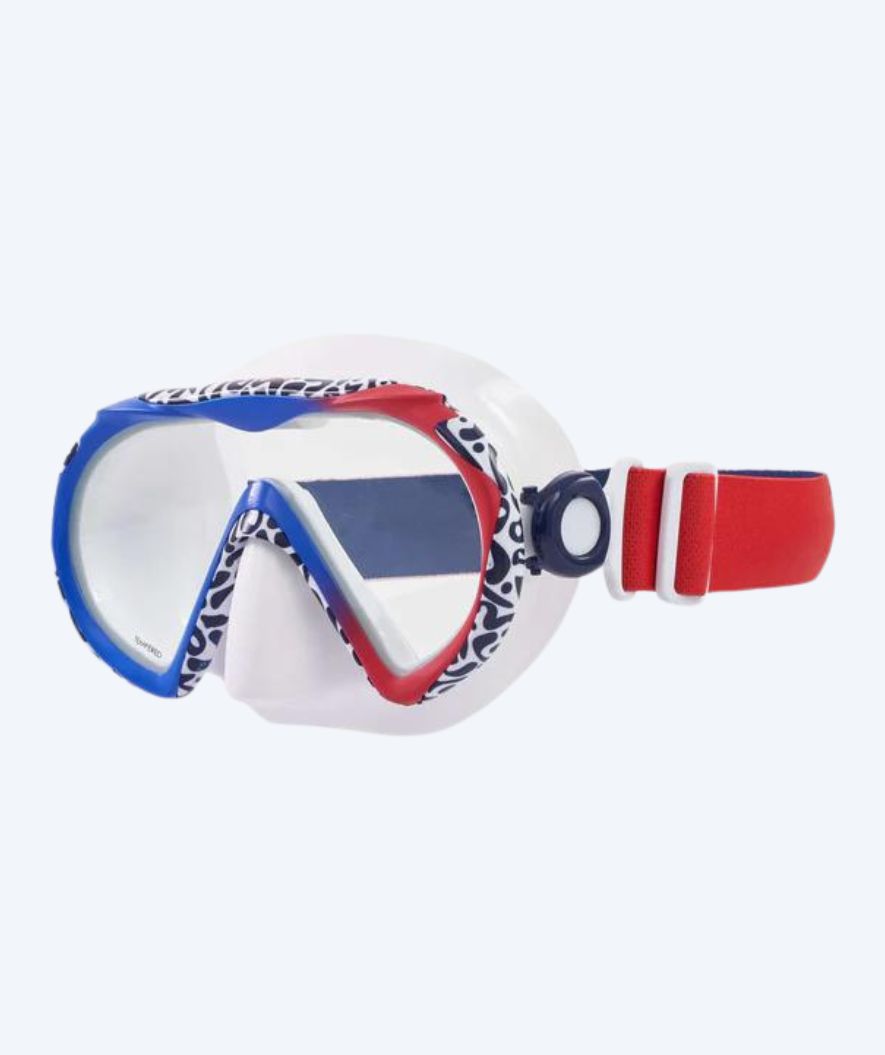 Aqualung Tauchmaske für Erwachsene - Compass - Blau/Rot
