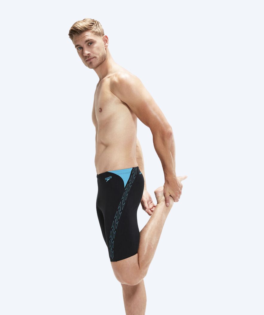 Speedo lange Badehose für Herren - Hyperboom Splice - Schwarz/blau