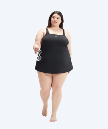 Speedo Badeanzug für Damen in Plus Size - Swim Dress - Schwarz