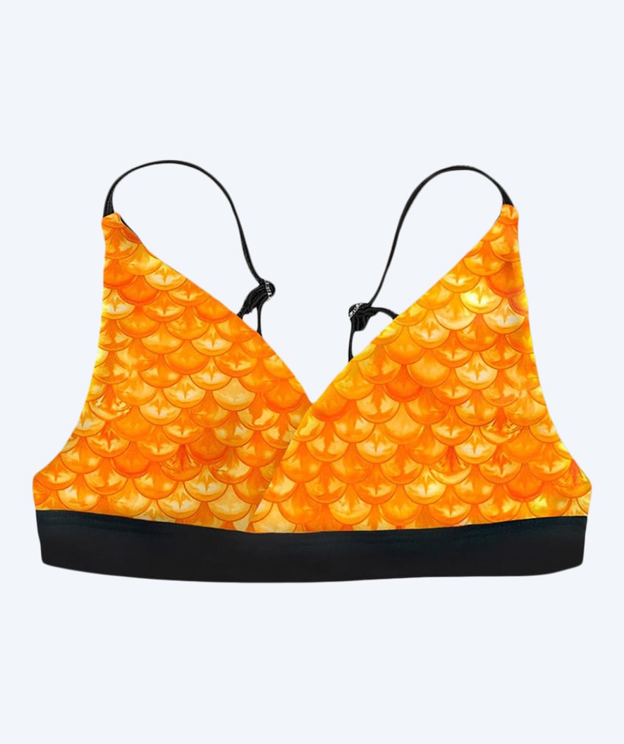 Fin Fun Meerjungfrauen-Bikini-Top ohne Rüschen für Mädchen - Tropical Sunrise