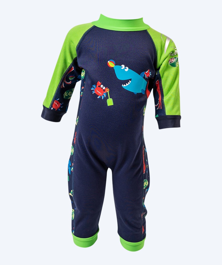 Konfidence Neoprenanzug für Babys - SplashyTM - Dunkelblau/Hellgrün