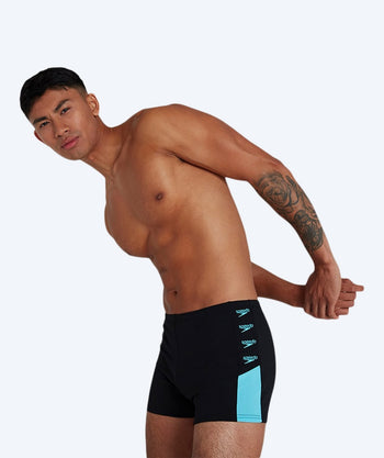 Speedo Aquashorts für Herren - Boom Logo Splice - Schwarz/blau