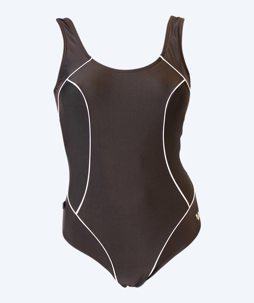 Mirou Badeanzug für Damen in Plus Size - Classic 241s - Schwarz/Weiss