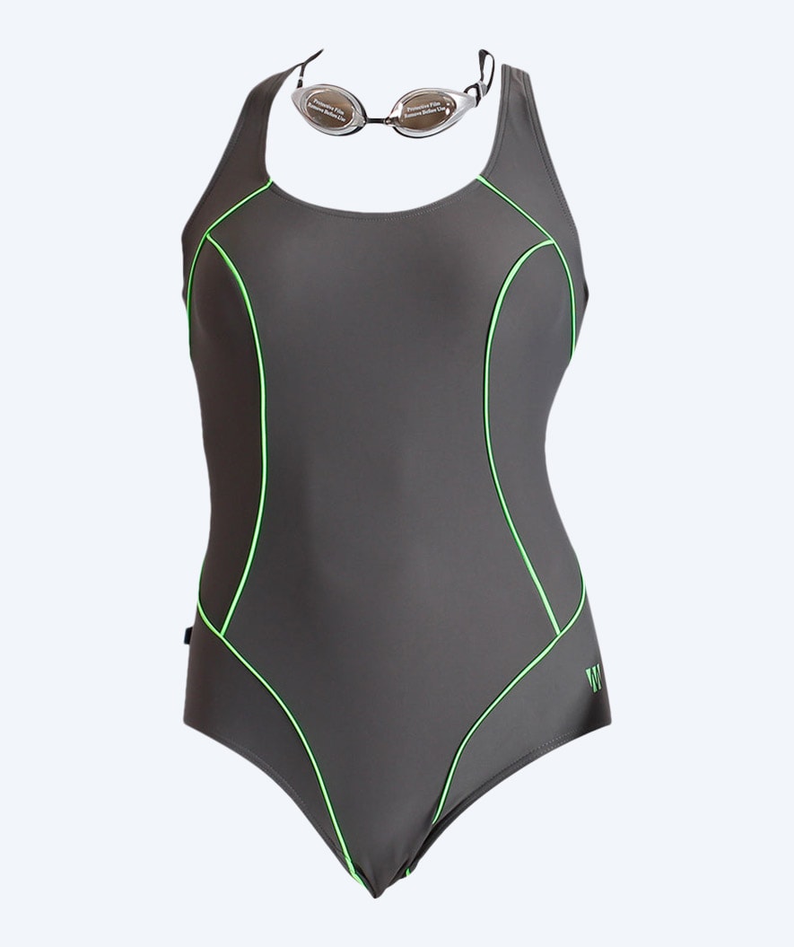 Mirou Badeanzug in große Größen für Damen - Apex X- Rücken 241X - Schwarz