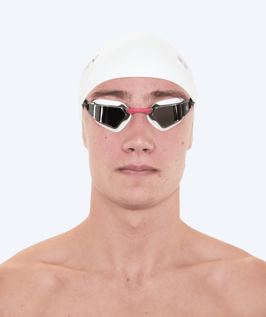 Watery Wettkampf Schwimmbrille - Brooks Mirror - Weiss/Silber