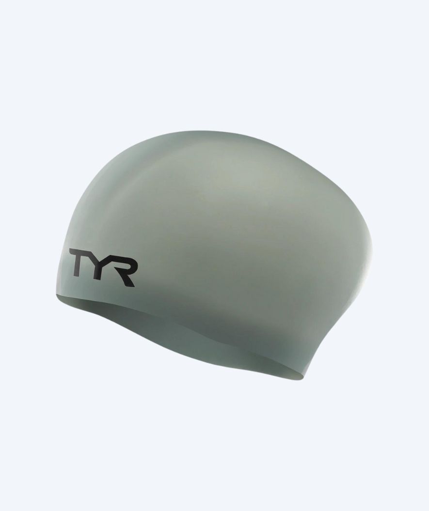 TYR Badekappe für langes Haar - Silicone - Grau