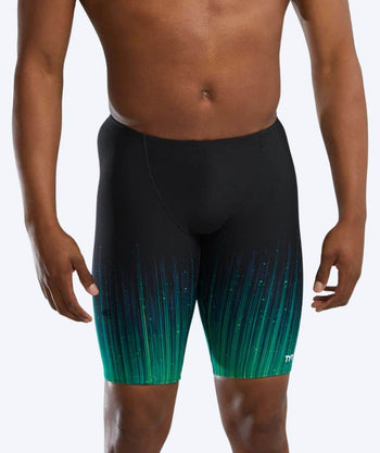 TYR lange Badehose für Herren - Durafast Elite Speedwarp - Schwarz/grün